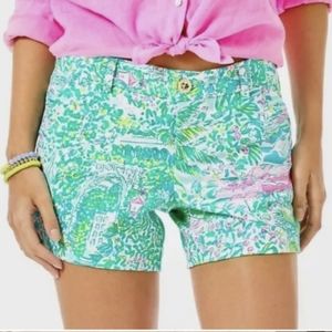 Lilly Pulitzer Callahan knit shorts Sunshine City print size 4